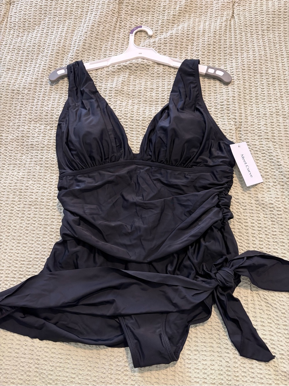 Meet.Curve Black Swimsuit with Side Tie